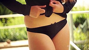 Amazing Teen Plays With Legs In Solo Masturbation!