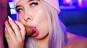 Valentina, the naughty blonde, begs for her mouth to be used by multiple cocks daily, her sucking lust unmatched