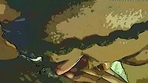 Dildo tongue tag team on wet ebony pussy