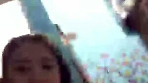 Indonesian teen girl takes a steamy bath live on webcam