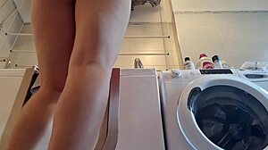 Hot babe shakes big ass with sexy panties on