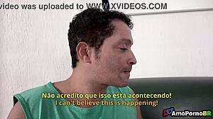 Alone at home with my father-in-law's sexy skinny brunette teen on Saturday afternoon, engaging in taboo blowjob and more