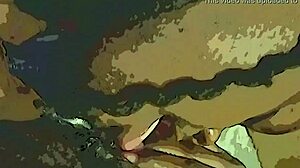 Dildo tongue tag team on wet ebony pussy