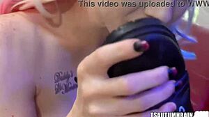 Leya Falcon Packs TS Cutie Autumn Rain's Ass with Huge Toys