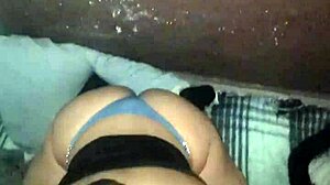 Hey, this skinny delicious Mexican girl is milking my cock so good!