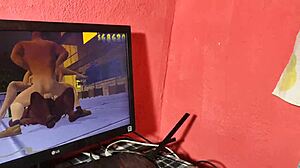 i found her playing a porn game, and she begged me to fuck her ass passionately with deepthroat and riding