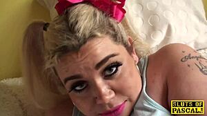 this british plumper is squirting for santa in a festive way