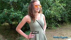 Are These the Most Perfect Set of Natural Tits in Outdoor Public Flashing?