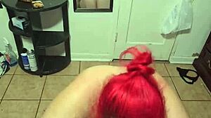 Amber on her knees for daddy