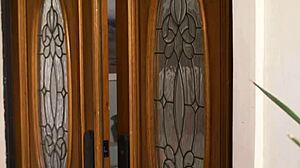 Lesbian couple hires naughty teen nanny River Lynn for some fun.