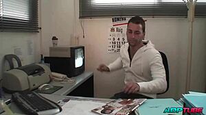 Mature brunette slut turns job interview into dirty anal doggystyle cumshot.