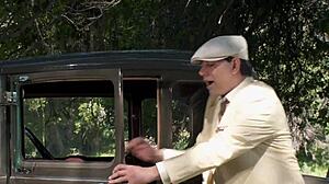 Outdoor Tease with Natasha Marley in Stockings