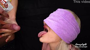 trick your step mom with this taste game for cum in mouth