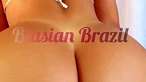 Asian pornstar Lina Nakamura twerks ass on big cock to Brazilian funk with John Coffee