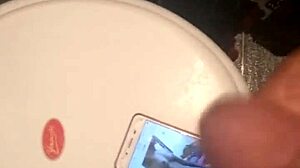 cum shoots out for this black cock lover, feeling every drop 😍