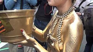 Osu Kinpou Show Costume Slips, Nipples Exposed