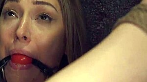 brunette in bondage after blind date