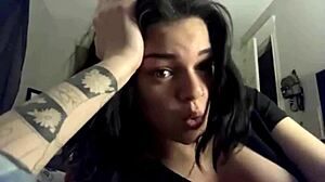 Hey, this hot girl is showing off her big tits and horny vibes