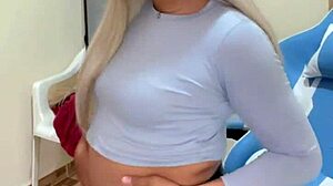 I jerk off as a hot trans with small tits