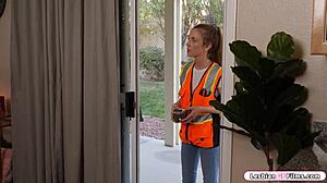 Big Tits MILF Seduces Young Lesbian Officer In Intense Office Action