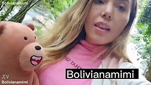 Latina Girl Sucks Cock Outdoors Without Panties