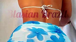 Asian pornstar Lina Nakamura twerks ass on big cock to Brazilian funk with John Coffee