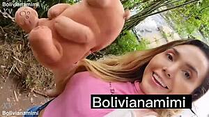 Latina Girl Sucks Cock Outdoors Without Panties