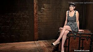 Ebony and Brunette Slaves Feel Intense Bondage and Toying in Lezdom Session