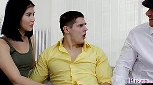 lady dee slurps boyfriend's cock