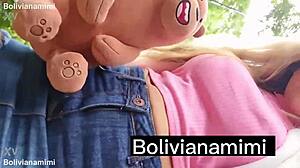 Latina Girl Sucks Cock Outdoors Without Panties