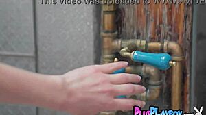 round ass teen lauren bonner poses naked, body wet and undressed