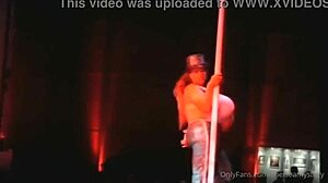 busty stripper rips clothes in huge tits dance