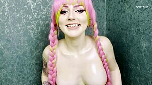 Joi let kanroji mitsuri fuck your cock with her big breast and make you cum.