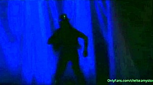 busty stripper rips clothes in huge tits dance