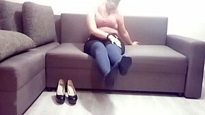 A beautiful Asian woman enjoys relaxing alone at home while her husband is away