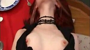 Liz Vicious In Redhead Emo Goth Teen 18+ Pussy Masturbation At Dinner Party