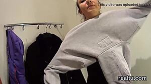 flawless czech teen teased and drilled in supermarket