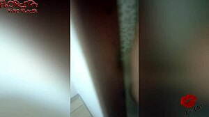 She follows me to the bathroom for my ass.