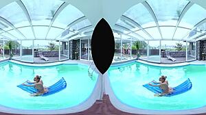 Foursome with big tits and a pool - who gets anal first?