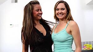 Have you seen these two lesbians dive into first-time sex with fingering and kissing?