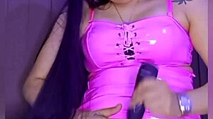 Latina squirts in dildo orgasm.