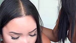 Hot Asian Latina Invites Friend for Interracial Threesome with Boyfriend John Coffee