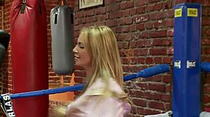 Boxing Coach Drills My Wet Cunt in the Fight Ring!