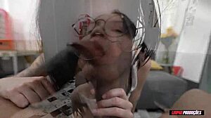 Tattooed latina girl takes hard assfucking and blowjob