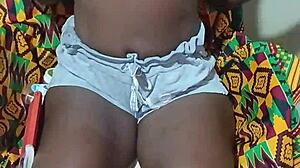 that petite 18+ ghanian girl enjoys herself alone