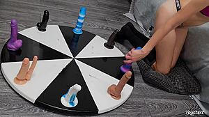 Petite Teen Rides Big Black Cock Dildo