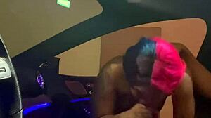 ebony slut gets facial in cls 500!