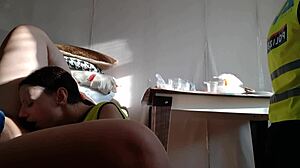 hey, check out this hot police lesbian threesome with muff diving and cum in mouth 😏👅