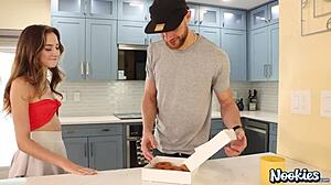 Intense Jizz on Skinny Daisy Fox's Donut