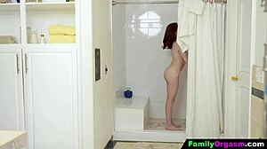Lustful Milf Sneaks While Step Daughter Baths